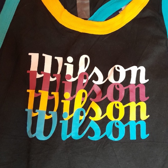 Wilson Black Tank Top with Blue and Yellow Accents Small - Picture 2 of 4